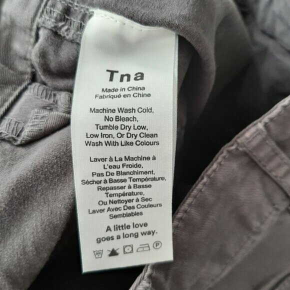 TNA Heroic Pant Aritzia Zipper Bottom Hem Joggers Style Casual Crop Gray Sz 4 - Picture 13 of 15